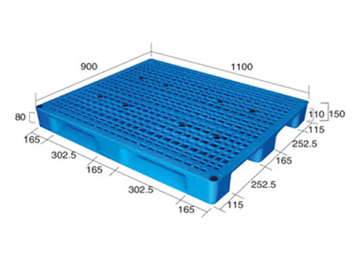 1109網(wǎng)格川字（置鋼管）塑料托盤