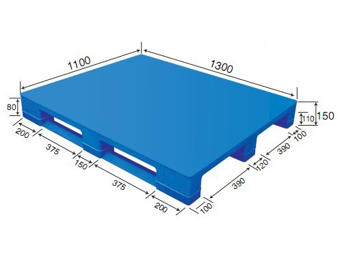 1311平板川字（內置鋼管）塑料托盤